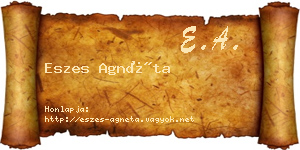 Eszes Agnéta névjegykártya